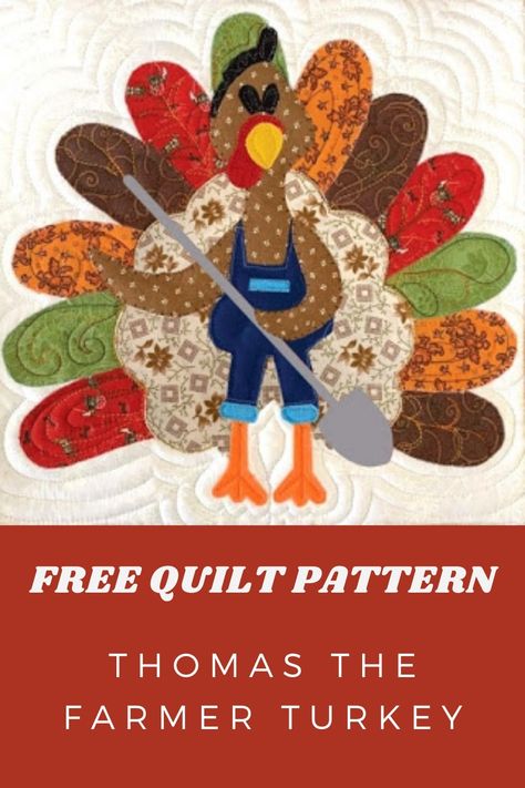 Turkey Quilt Patterns Free, Free Fall Quilt Block Patterns, Autumn Wall Hanging Quilt, Free Quilted Pillow Patterns, Turkey Quilt Patterns, Turkey Quilt Block Free Pattern, Turkey Applique Pattern Free, Thanksgiving Quilt Patterns, Halloween Table Runners Patterns Free