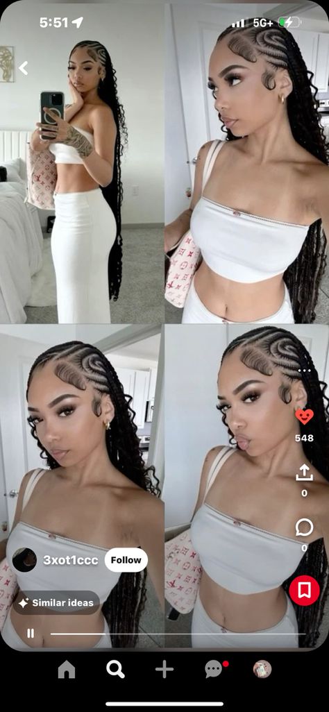 Braided Hairstyles For Black Women Cornrows, Vacation Hairstyles, Box Braids Hairstyles For Black Women, Cute Braided Hairstyles, Braids Hairstyles Pictures, Quick Braided Hairstyles, Cute Box Braids Hairstyles, Protective Hairstyles Braids, Pretty Braided Hairstyles