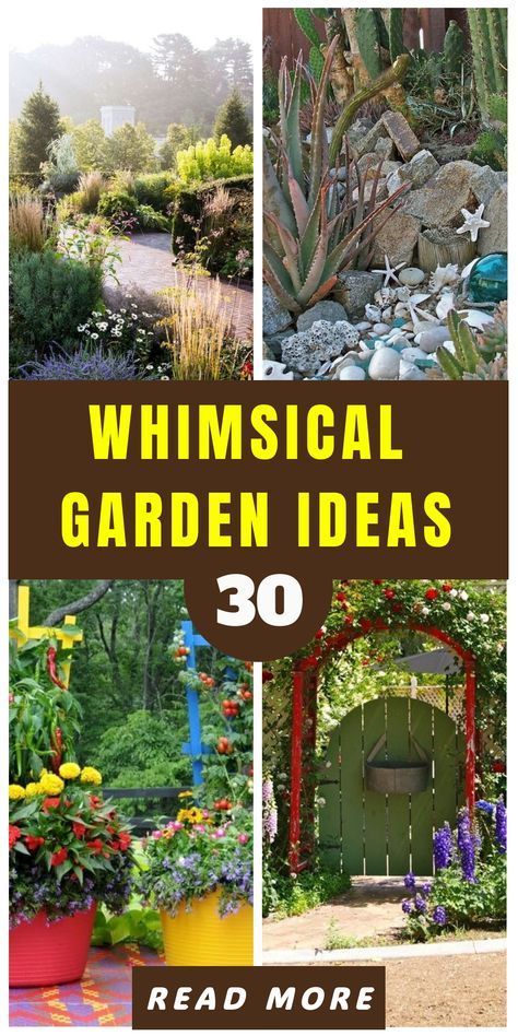 Install fountains or small ponds for soothing sounds. Unique Patio Ideas Creative, Eclectic Garden Decor, Storybook Garden Ideas, Diy Cottage Garden Ideas, Artsy Garden Ideas, Cottage Garden Decor Diy Ideas, Diy Memorial Garden Ideas, Chakra Garden Ideas, Whimsical Pergola