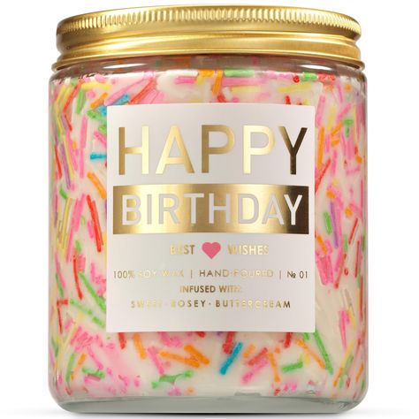 PRICES MAY VARY. A Sprinkle Surprise: The Mint Sugar cool candles birthday are amazing best friends birthday gifts! Get inspired by some of our birthday gifts for women ideas and surprise a special someone in your life with gift candles that they can light up immediately! 100% Soy Wax, Hand Poured: These best friend candles are hand-poured to make sure they are virtually flawless. For an even more unique birthday, we have added super fun and colorful sprinkles that add a truly special touch to h Unique Best Friend Birthday Gift Ideas, Unique Birthday Gifts For Women, Happy Birthday Best Wishes, Mint Sugar, Gifts For Mom Birthday, Gift Candles, Vanilla Birthday Cake, Candles Birthday, Easter Essentials