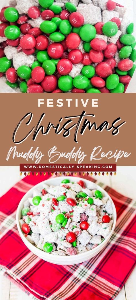 Grinch Muddy Buddies, Muddies Buddies Recipe, Buddy Mix Recipe, Holiday Muddy Buddies, How To Make Muddy Buddies, Holiday Muddy Buddy Recipe, Muddy Buddy Recipe Christmas, Chex Muddy Buddy Recipe, Nutty Buddy Recipe