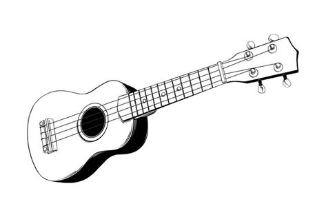 Hand drawn sketch of hawaiian ukulele gu... | Premium Vector #Freepik #vector #vintage #music #party #travel Ukulele Tattoo, Ukulele Drawing, Pawan Kalyan Wallpapers, Hawaiian Ukulele, Finger Tats, Rock Vintage, Ukelele, Body Electric, Vector Hand