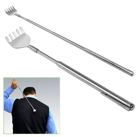 OFKP® Extendable Pocket Back Scratcher Fork 20" 50cm Telescopic Long Reach Itch: Amazon.ca: Cell Phones & Accessories Back Scratchers, Back Scratcher, Body Massage, Phones Accessories, Cell Phones, Massage, Pen, Stainless Steel