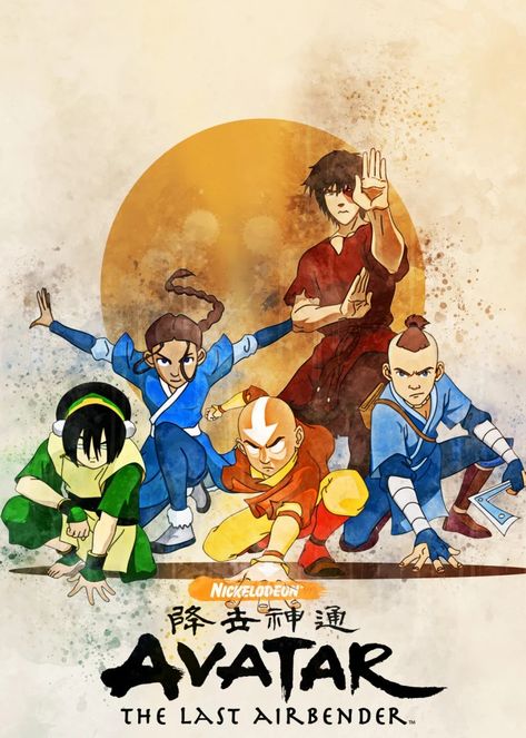 The Last Airbender Art, Last Airbender Art, Avatar Poster, Avatar The Last Airbender Art, Avatar The Last Airbender, The Last Airbender, Cartoon Characters, Poster Print, Avatar