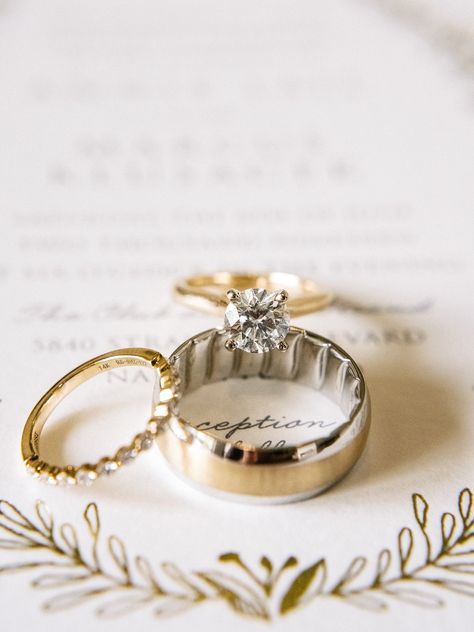 best wedding flat lay photography, wedding flatlay inspiration, wedding bands on invite photo, the club at the strand wedding, Naples luxury wedding photographer Wedding Accessories Photography, Wedding Photography Detail Shots, Wedding Flatlay, Wedding Flat Lay, Wedding Ring Photography, Wedding Shot List, Wedding Ring Shots, Ring Photography, Wedding Newspaper