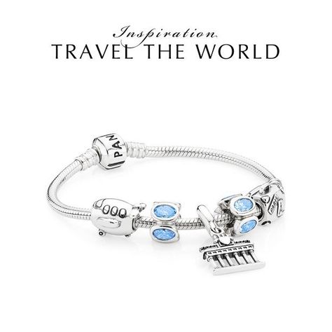 Azul Travel The World, Pandora Charms, Pandora Charm Bracelet, Charm Bracelet, The World, Travel