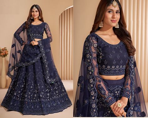 Blue designer lehenga choli, Indian Pakistani wedding bridesmaids dress,Ghagra choli chaniya choli,bridal lehenga ready to wear Blue Designer Lehenga, Pakistani Wedding Bridesmaids, Wedding Bridesmaids Dress, Gown Style Dress, Latest Lehenga Designs, Pakistani Lehenga, Lehenga Suit, Blue Lehenga, Ghagra Choli