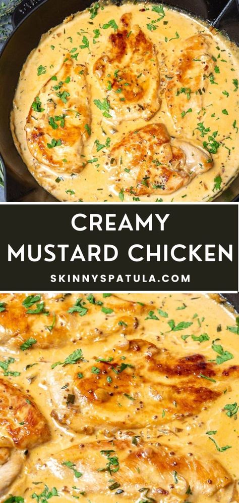 Creamy Chicken Dijon Recipes, Paleo Mustard Chicken, Chicken Thigh Dijon Mustard, Ina Garten Creamy Mustard Chicken, Mustard Recipes Main Dishes, Chicken With Creamy Mustard Sauce, Creamy Honey Mustard Chicken With Bacon, Mustard Mayo Chicken, Chicken Thigh Recipes Dijon Mustard