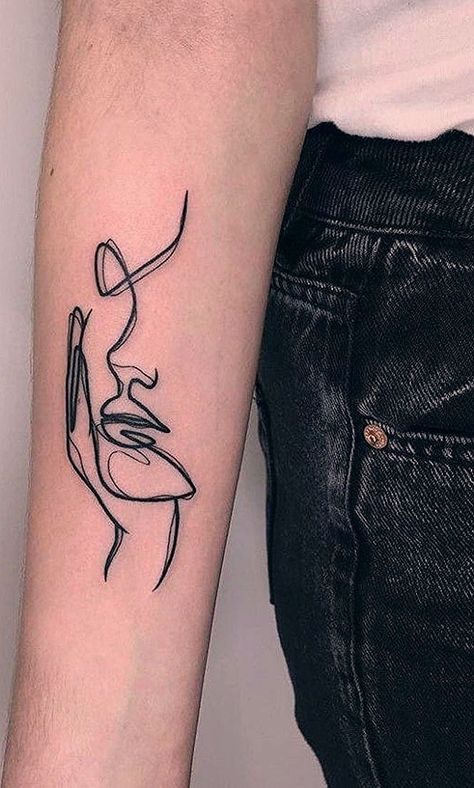 Line Tattoo Designs, Simple Line Tattoo, Tato Minimal, One Line Tattoo, Single Line Tattoo, Stylist Tattoos, Line Tattoo, Line Art Tattoos, Single Line