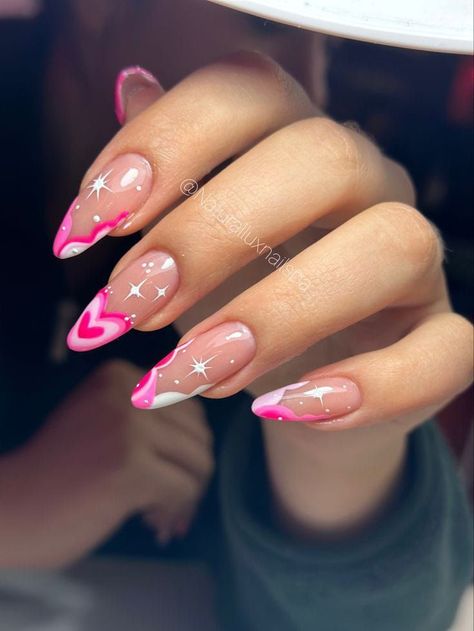 Star Nail Designs, Nail Designs Valentines, Powerpuff Girl, Makijaż Smokey Eye, Nagel Inspo, Cat Kuku, Heart Nails, Chic Nails, Dope Nails