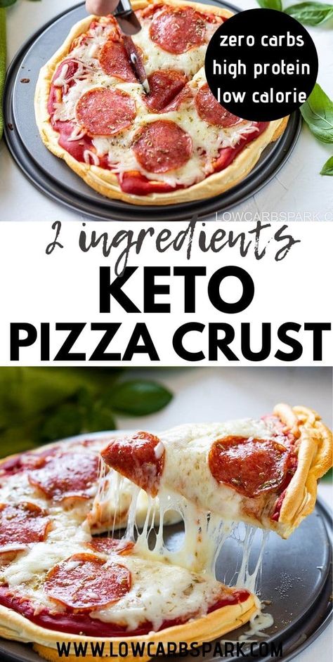 High Protein Low Carb Pizza Crust - 2 Ingredients Keto Pizza Crust High Protein Low Carb Pizza, Low Carb Pizza Crust, Calories Pizza, Low Calorie Pizza, Keto Pizza Crust, Low Carb Pizza Recipes, Protein Pizza, Low Fat Low Carb, Low Carb Low Fat Recipes