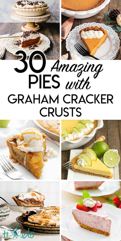 Gram Cracker Crust Pie Filling, 4 Inch Pie Recipes, Recipes With Graham Cracker Pie Crust, Graham Wafer Pie, Mini Pies In Graham Cracker Crust, No Bake Desserts With Graham Cracker Crust, Graham Pie Crust Recipe, Graham Pie Crust Desserts, Filling For Graham Cracker Crust