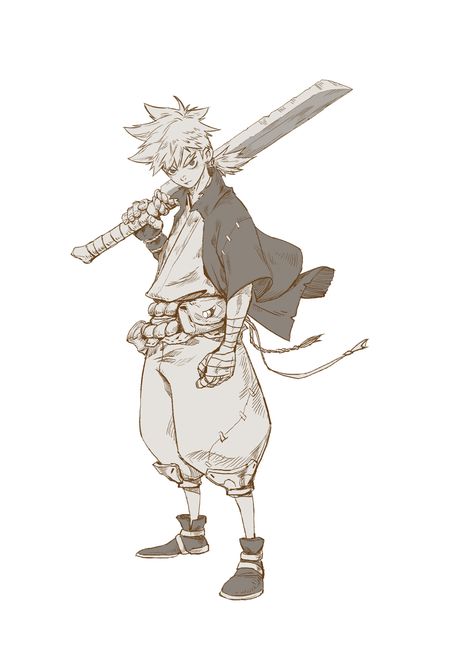 ArtStation - SHAO NIAN, qingshan CHEN Character Design Inspiration Anime, Shonen Character Design, Character Art Sketches, Manga Character Design, Character Posing, Avatar Design, Chara Design, Samurai Artwork, Character Design Sketches