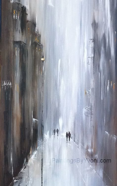 Abstract Meaningful Art, Contrast Painting, Oil Portraits, Grey Abstract Art, Oil Abstract, Morning Mist, Soyut Sanat Tabloları, Cityscape Art, 수채화 그림