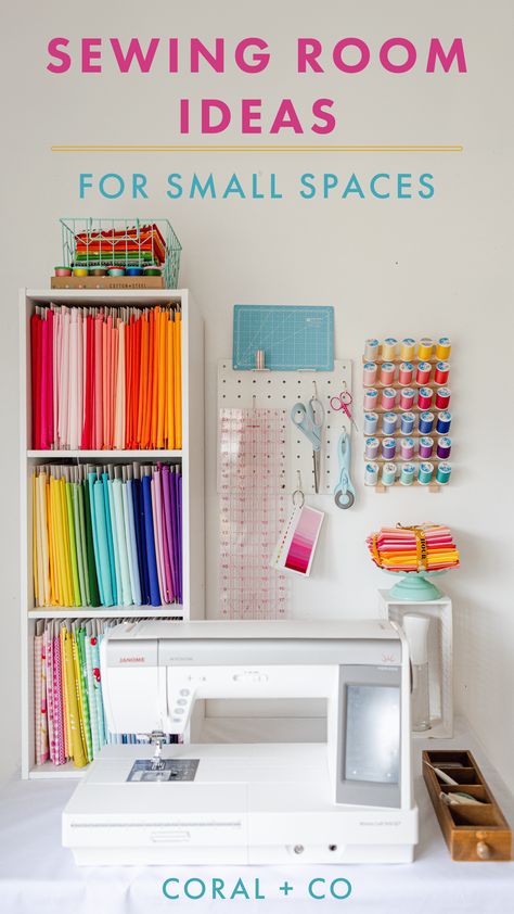 Creating a Small Space for Sewing and Quilting: Top Ideas to Maximize Your Sewing Room for Small Spaces Sewing Areas For Small Spaces, Small Sewing Room Ideas, Tiny Sewing Room, Small Sewing Space, Sewing Room Ideas, Small Sewing Rooms, Sewing Station, Small Craft Rooms, Sewing Spaces