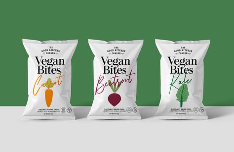 Vegan Bites Dried Chips – Packaging Of The World Chip Bag Design Food Packaging, Chip Packaging Design, Snack Packaging Design Creative, Vegan Packaging Design, Organic Snack Packaging, Crisps Packaging, Superfood Packaging, Chips Packaging Design, Vegan Packaging