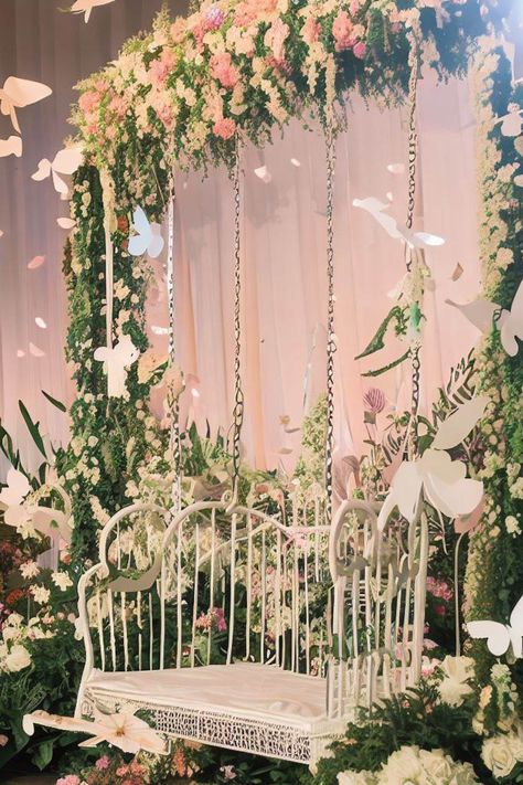 Dreamy Quinceanera Theme, Enchanted Forest With Butterflies, Garden Debut Ideas, Fairytale Debut Theme Decoration, Once Upon A Time Theme Decoration, Fairy Core Debut Theme, Quiencera Flower Theme, Fairytale 15 Theme, Sweet 16 Fairytale Theme Decor