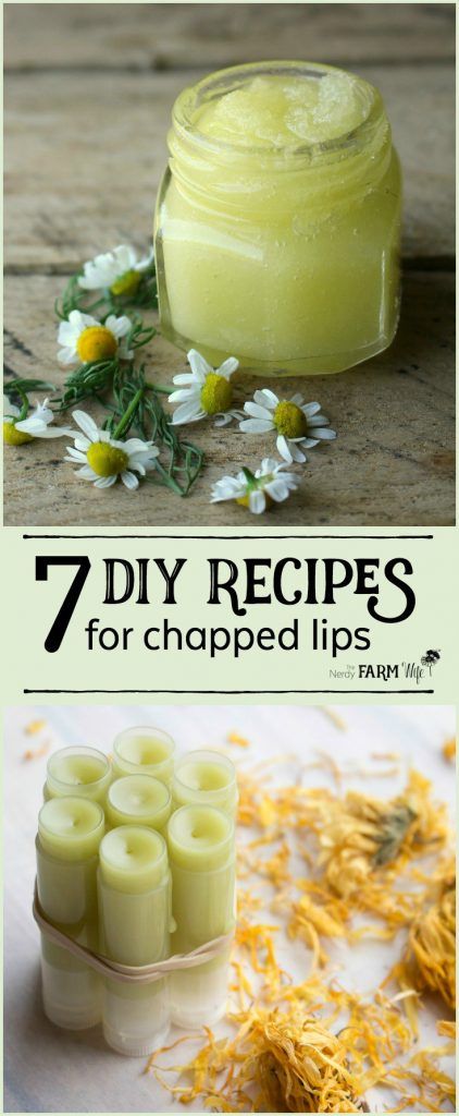 If you suffer from dry chapped lips, try these 7 DIY recipes and remedies to help soothe, heal and protect. Essential Oils For Chapped Lips, Diy Chapstick Scents, Chapped Lips Remedy Severe, Skin Care Products Logo, Diy Chapstick, Chapped Lips Remedy, Salve Recipes, Farm Wife, Lip Scrubs