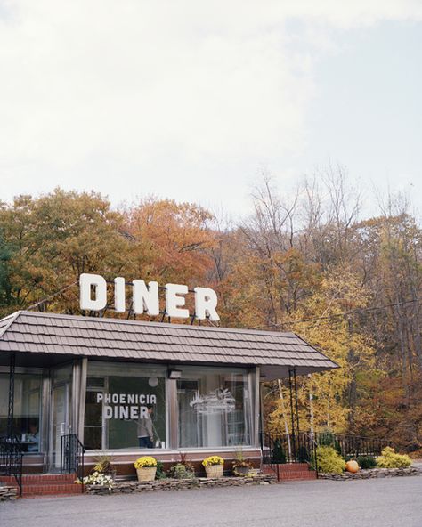 Autumn foliage of the Catskill Mountains / photo courtesy of phoeniciadiner.com You can order the Phoenicia Diner's cookbook using the #affiliate link below #diner #recipe #cookbook Catskills Ny Aesthetic, Upstate Ny Aesthetic, Catskills Aesthetic, Small Town Diner, Autumn America, Phoenicia Diner, Catskills Ny, Hiking Club, Mountains Photo