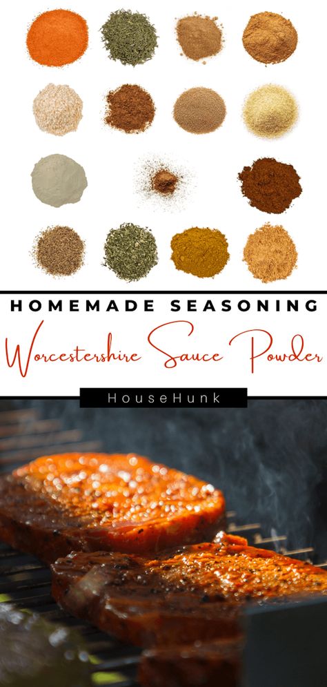 Make your own Worcestershire sauce powder with this easy recipe! Perfect for adding a savory and umami flavor to any dish, and can be stored for up to 6 months. Use in marinades, sauces, dressings, rubs, and as a seasoning for roasted vegetables, meats, and popcorn. #homemade #Worcestershire #sauce #powder #recipe #spices #flavorful #umami #savory #cooking #food #kitchen Seasoning For Roasted Vegetables, Homemade Worcestershire Sauce, Roasted Vegetables Seasoning, Popcorn Homemade, Worcestershire Sauce Recipes, Spices Blends, Mat Inspiration, Spice Mix Recipes, Homemade Spice Blends