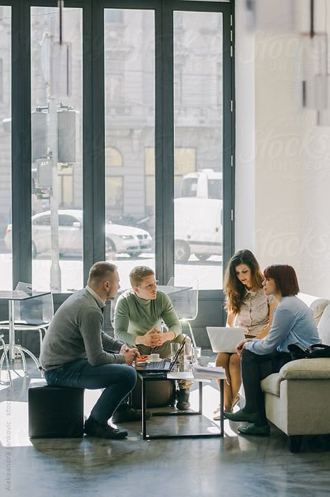 Young people in a business meeting by Alex | Stocksy United Office Lifestyle, Photography Office, Business Portrait Photography, Office People, Team Photography, Corporate Portrait, Business Photoshoot, Personal Branding Photoshoot, Corporate Photography