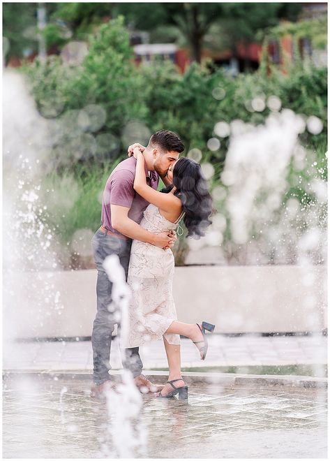 Date Night Vibes, Howe Farms, Downtown Chattanooga, Engagement Photo Ideas, Night Vibes, The Fountain, Parking Garage, West Village, Unique Photo