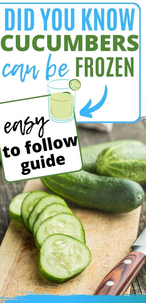 Can You Freeze Fresh Cucumbers, How To Freeze Cucumbers From The Garden, Freezing Vegetables From Garden, Freeze Cucumbers How To, How To Freeze Cucumbers, Freezing Cucumbers How To, Frozen Cucumber Recipes, Can You Freeze Cucumbers, How To Preserve Cucumbers