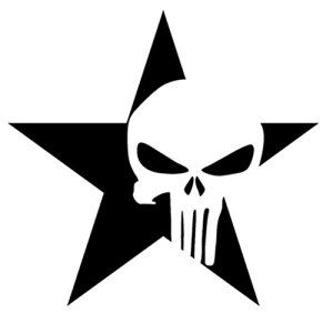 Jeep Punisher Military Star Sticker Vinyl Decal Bones Stickers, Punisher Skull Decal, Skull Decal, Punisher Skull, Skull Bones, Star Decals, Skull Sticker, Cricut Projects Vinyl, Skull And Crossbones