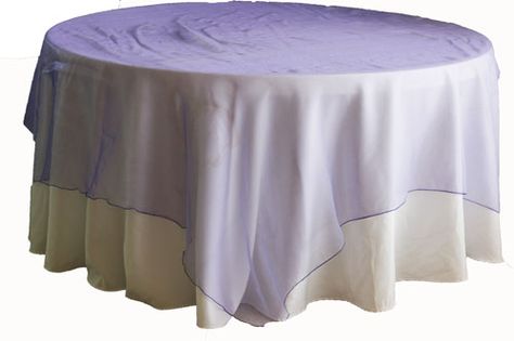 Organza 90 inch Square Overlay Purple at CV Linens Decoration Evenementielle, Event Decor Direct, Table Overlays, Silk Satin Fabric, Mantel Redondo, Square Tablecloth, Square Tables, Table Toppers, Chair Covers