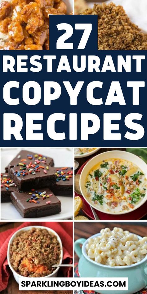 If you are looking for copycat recipes, restaurant recipes, or comfort food recipes then you've come to the right place. Copycat recipes are very popular today and for good reason. Whether you want copycat recipes for a particular restaurant or your own favorite comfort foods recipes, there is something out there for everyone. There are numerous copycat restaurant recipes to select from, including Olive Garden, Cracker Barrel, Applebee's, Taco Bell, Outback Steakhouse, and many more. Applebees Recipes, Cracker Barrel Copycat Recipes, Recipes Copycat, Restaurant Copycat Recipes, Restaurant Recipes Famous, Famous Dishes, Restaurant Copycat, Recipes Restaurant, Dinner Recipes Easy