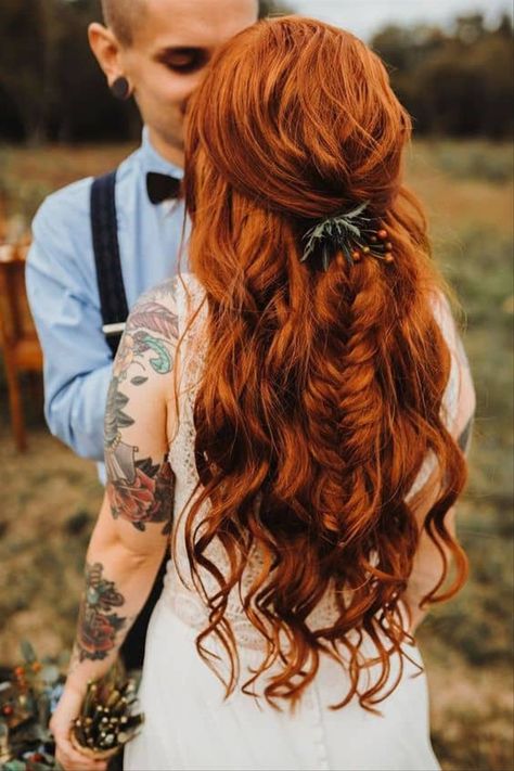 Half Up Half Down Wedding Hairstyles: 43 Inspirational Ideas Down Wedding Hairstyles, Half Up Half Down Wedding, Boho Wedding Hair, Hair Flow, Hair Extensions Best, Wedding Hair Down, Wedding Look, Sleek Ponytail, Half Up Half Down Hair