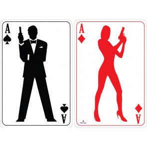 Aces Silhouette Playing Card Cardboard Cutout Package James Bond Theme Party, James Bond Casino Royale, Mafia Party, James Bond Casino, Bond Party, Celebrity Mask, 007 Casino Royale, James Bond Party, Casino Royale Theme