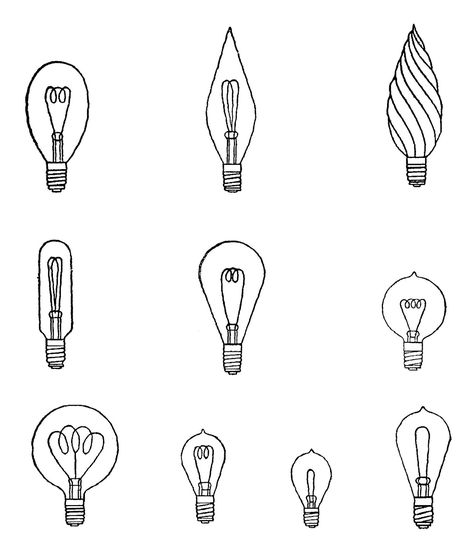 Vintage Lightbulb Drawing, Vintage Lightbulb Tattoo, Lightbulb Drawings, Light Bulb Illustration, Lightbulb Tattoo, Light Bulb Drawing, Free Collage, Collage Kunst, Vintage Light Bulbs