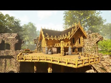 (52) ARK: Survival Ascended | Starter House | Build Tutorial - YouTube Ark Ascended Base Ideas, Ark Houses Ideas, Ark Survival Evolved House Designs, Ark Survival Ascended Base Ideas, Ark Ascended Base, Ark House Designs, Cute Ark Builds, Ark House Ideas, Ark Ascended Build