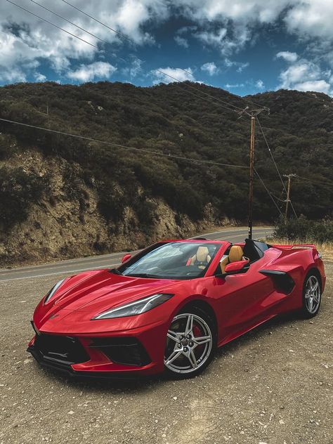 Convertible Sports Cars, Red Corvette, Chevrolet Corvette Stingray, Corvette Convertible, Corvette Stingray, Chevy Corvette, Best Luxury Cars, Car Wallpapers, My Dream Car