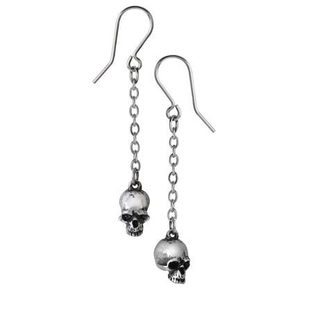 Pewter Earrings, Alchemy Gothic, Gothic Earrings, Dr Closet, Skull Earrings, Gothic Jewelry, Accessories Jewelry Earrings, Bijoux Diy, Human Being