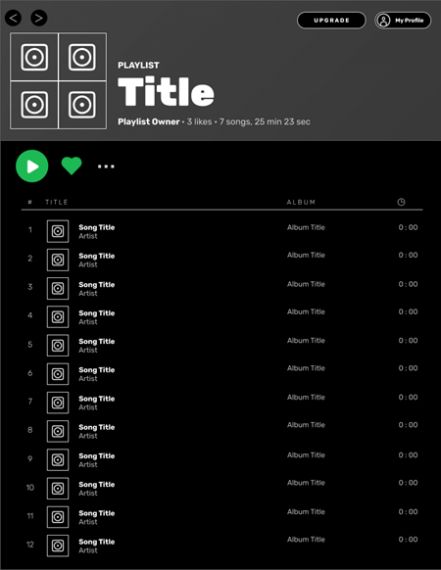 Spotify playlist template small Bereal App Template, Spotify Playlist Template Edit, Spotify Album Template, Spotify Artist Profile Template, Song Playlist Template, Spotify Wrapped Template 2023, Spotify Layout Template, Spotify Wrapped Yearbook Theme, Spotify Ads Design