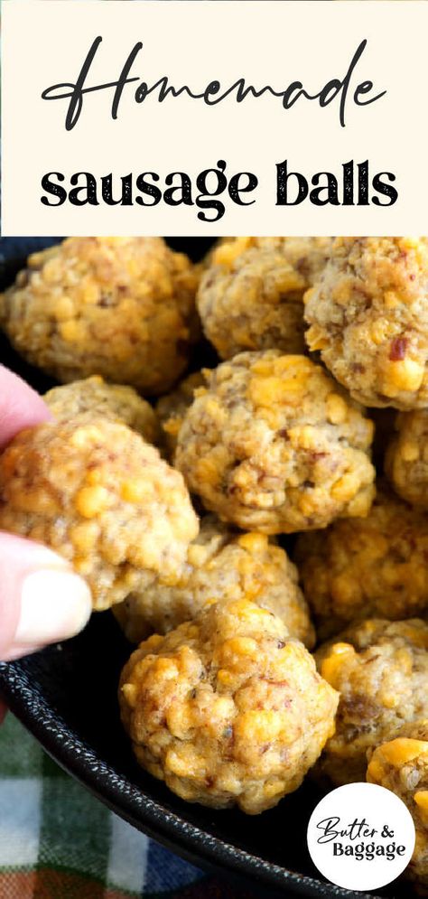 Sausage Balls With Flour, Sausage Balls Recipe Without Bisquick, Sausage Balls Without Bisquick, Easy Sausage Balls Recipes, Sausage Balls Recipe, Best Sausage, Bisquick Recipes, Sausage Balls, Homemade Sausage