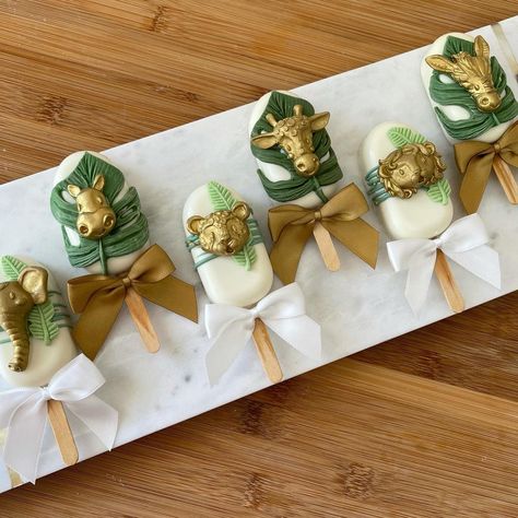 Wild One Cakesicles, Safari Theme Cakesicles, Jungle Cakesicles, Safari Cakesicles, Graduation Cakesicles, Safari Treats, Safari Cake Pops, Jungle Cake Pops, Jungle Theme Baby Shower Cake