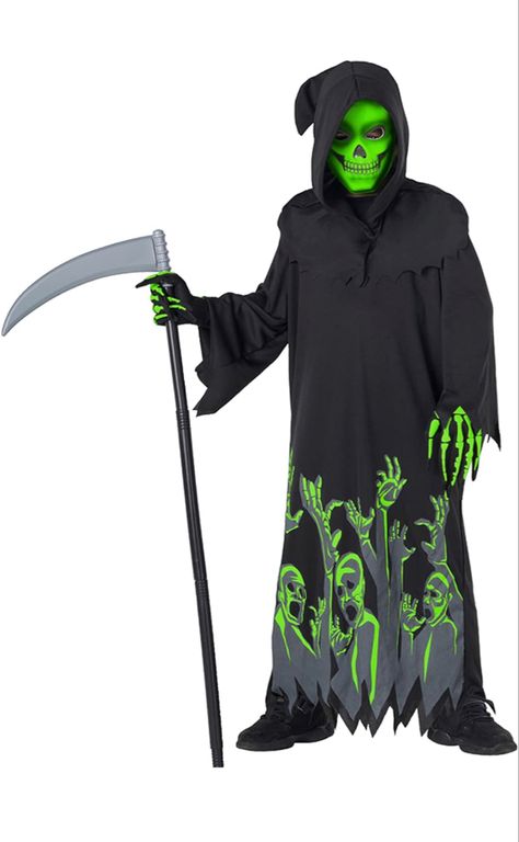 - Glow In The Dark Grim Reaper Costume Kids, Halloween Costume for Boys Scary Phantom Costume, Boys Grim Reaper Costume Grim Reaper Costume Kids, Grim Reaper Halloween Costume, Scary Kids Costumes, Halloween Costumes For Boys, Grim Reaper Costume, Dark Costumes, Costumes For Boys, Reaper Costume, Grim Reaper Halloween