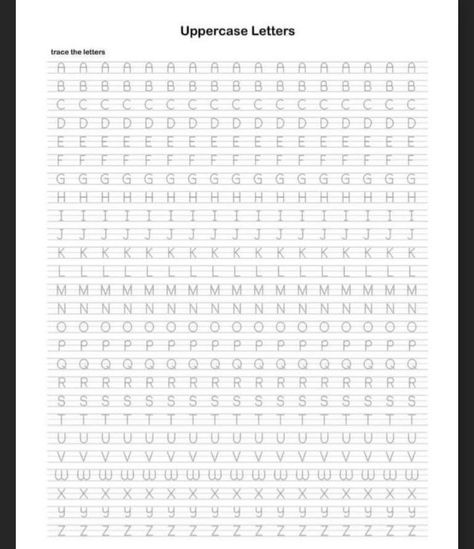 Handwriting Practice Uppercase, Uppercase Letters Worksheet, Uppercase Handwriting, Handwriting Templates, Handwriting Template, Cursive Writing Practice Sheets, Handwriting Practice Paper, Hand Lettering Practice Sheets, Handwriting Examples