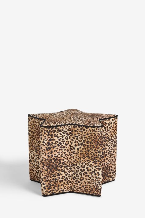 Rockett St George Leopard Love Velvet Star Stool Apartment Needs, Wishlist Ideas, Glamour Decor, Flat Decor, Chic Bedroom Decor, Dorm Inspo, Rockett St George, Deco Decor, Stool Design