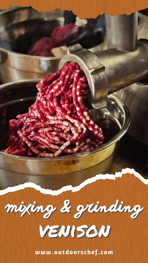 what to mix with venison when grinding Deer Burgers Ground Venison, Venison Burger Recipes, Venison Sausage Recipes, Ground Venison Recipes, Moose Meat, Deer Processing, Venison Chili, Elk Recipes, Minced Meat Dishes