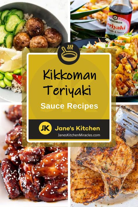 A few recipes made with Kikkoman Teriyaki Sauce Teriyaki Sauce Recipes, Kikkoman Teriyaki Sauce, Stir Fry Sauce Recipe, Teriyaki Sauce Recipe, Healthy Sauces, Stir Fry Sauce, Savory Dishes, Teriyaki Sauce, Sweet And Savory