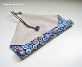 Diy Cutlery Pouches, Travel Pouch Diy, Sewing Travel Accessories, Diy Snack Bag, Blue Color Pallet, Chopstick Holders, Pouch Diy, Chopstick Holder, Handmade Flowers Fabric