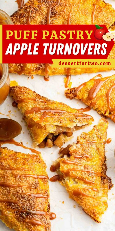 A faster way to eat pie is to make turnovers instead! This Apple Turnovers recipe uses one sheet of puff pastry (homemade or store-bought are both fine), apples, brown sugar, and spices to make 4 hand-held desserts. How To Make Turnovers, Puff Pastry Apple Turnovers, Turnovers With Puff Pastry, Apple Turnovers With Puff Pastry, Apple Turnovers Recipe, Puff Pastry Apple, Apple Turnover Recipe, Puff Pastry Recipes Dessert, Best Apple Recipes