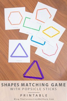 Educational activities for kids can be fun when you have a shapes matching game like this one! FREE printables! #prek #education (repinned by Super Simple Songs) Shapes Matching, Shape Matching Game, Teaching Shapes, Shape Games, Shapes Preschool, 2d Shapes, Shapes Activities, Educational Activities For Kids, Aktivitas Montessori