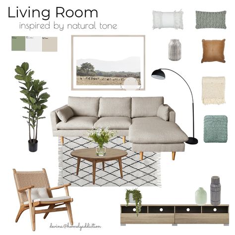 Nature inspired living Living Room Inspiration Board, Mood Board Living Room, Organic Modern Living Room, Living Interior Design, Extension Plans, Japandi Interiors, Design Mood Board, Japandi Living, Japandi Interior