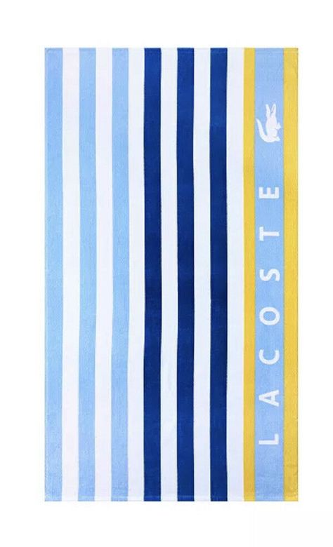 Crocodile Logo, Striped Beach Towel, Beach Towel Blanket, Cotton Beach Towel, Striped Towels, Towel Pattern, Bold Stripes, Linen Closet, Beach Blanket