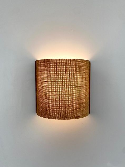 Oak Wall Lamp. Wooden Wall Lamp. Light Wood and Fabric Wall. - Etsy Boho Wall Light Fixtures, Japanese Wall Lights, Chalet Lighting, Wall Lamp Ideas, Diy Wall Lamp, Tropical Lamp, Wall Lighting Ideas, Wall Lamps Diy, Wooden Wall Lamp